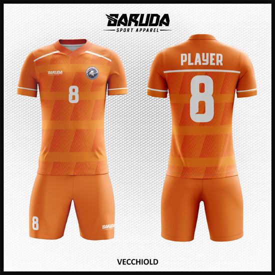 Desain Kaos Bola Futsal 91 – Orange Carving - Garuda Print