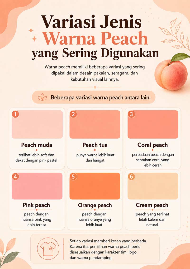Variasi Jenis Warna Peach