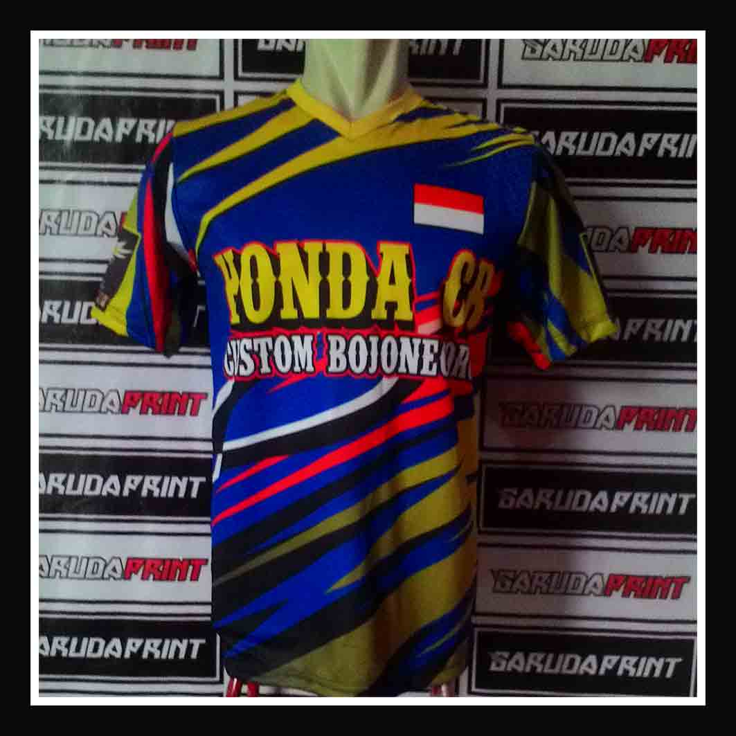Hasil Produksi Pembuatan Baju Racing Honda CB Garuda Print