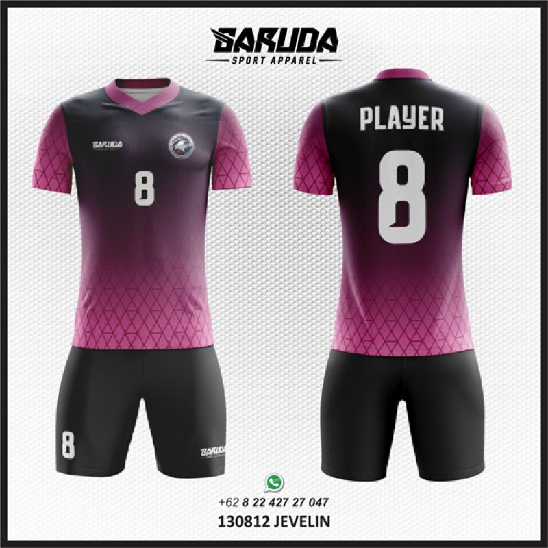 Desain Jersey Code Jevelin Warna Pink Gradasi Hitam
