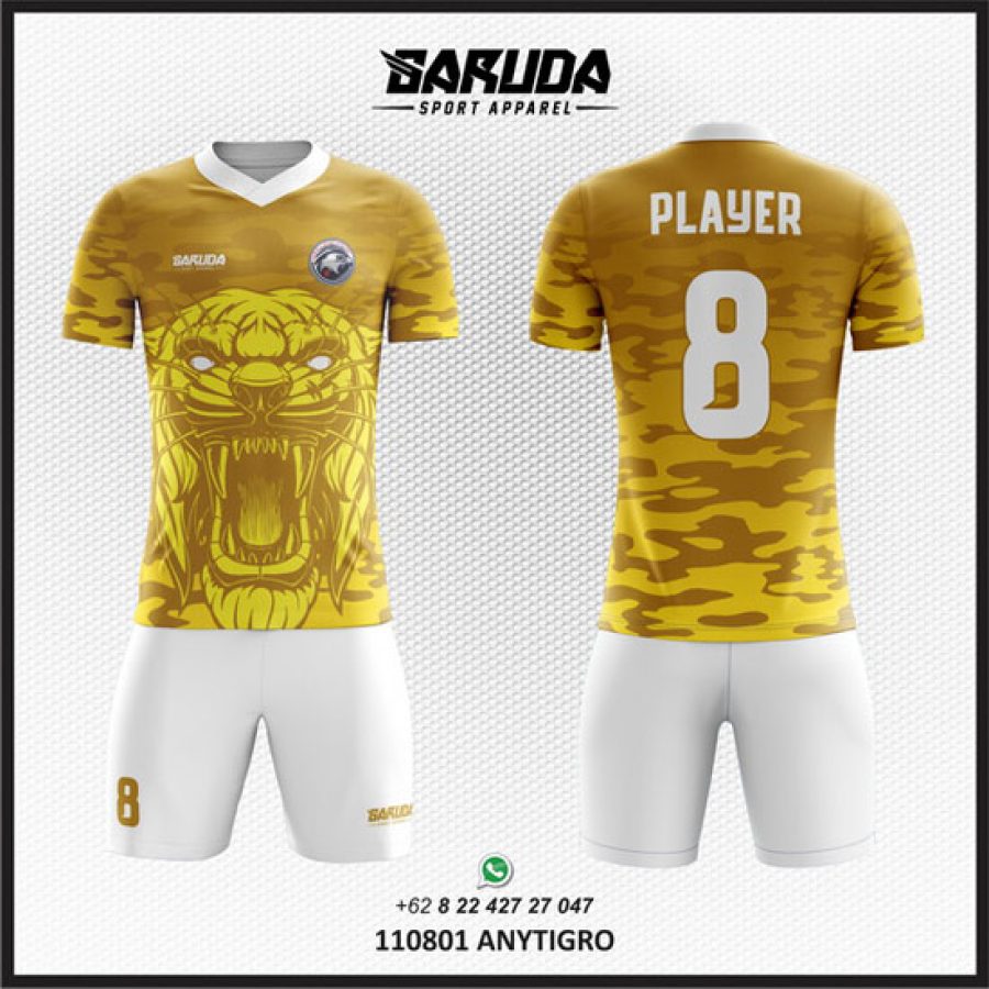 Desain Baju Jersey Anytigro Gambar Harimau yang Mengaum
