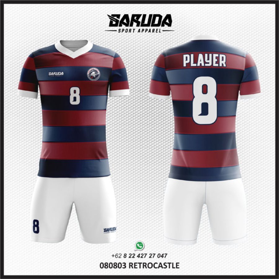 Desain Kostum Jersey Retrocastle Gambar Garis Dengan Efek Berkilau
