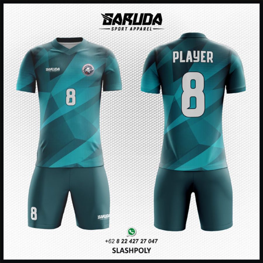 Desain Jersey Code Slashpoly Abstract Warna Hijau