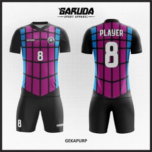 Desain Kaos Jersey Code Gekapurp Hitam, Biru dan Ungu