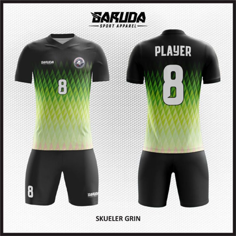 Desain Kaos Jersey Code Skueler Grin Warna Hitam Hijau