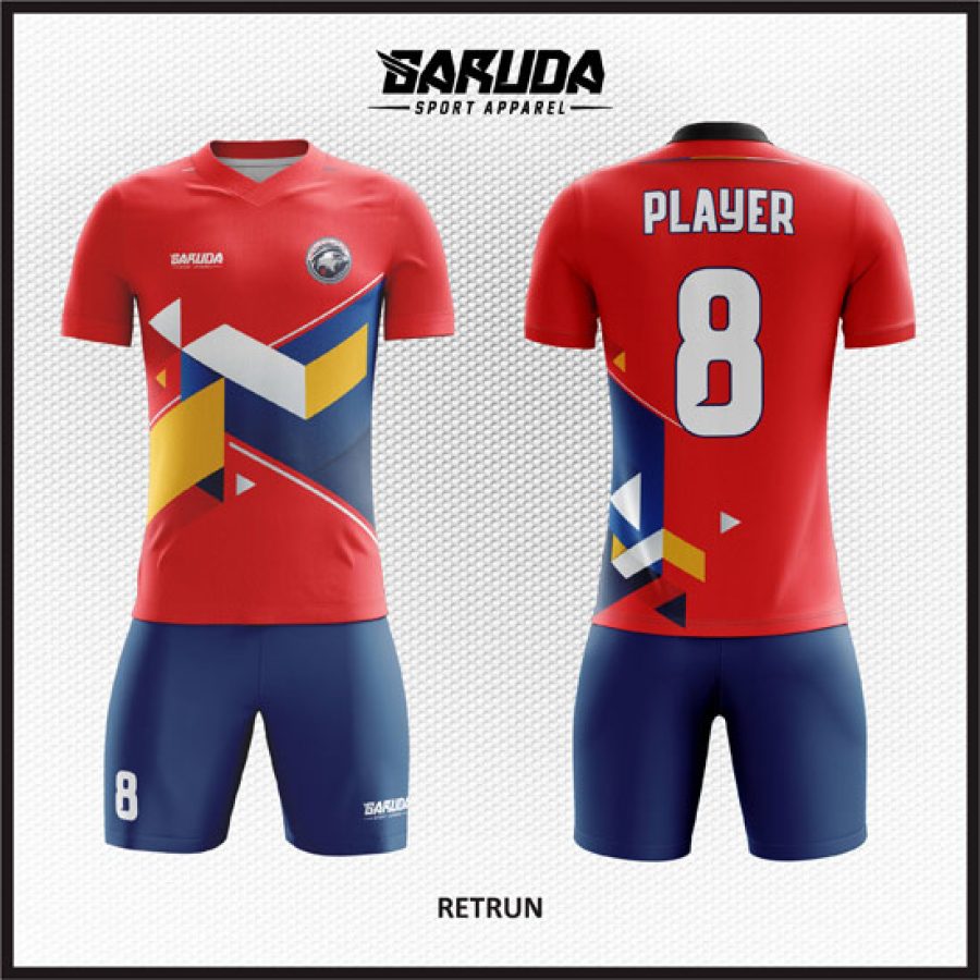 Desain Baju Jersey Code Retrun Warna Merah Dongker