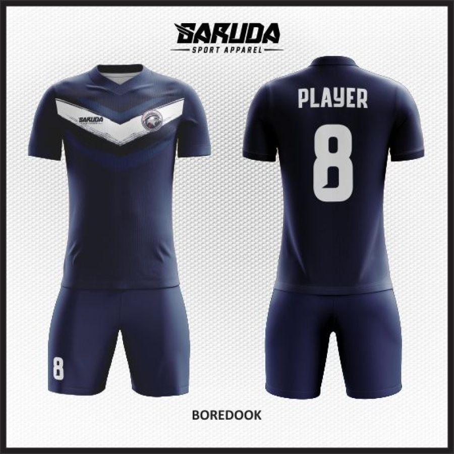 Desain Jersey Code Boredook Warna Dongker Motif Huruf V di Dada