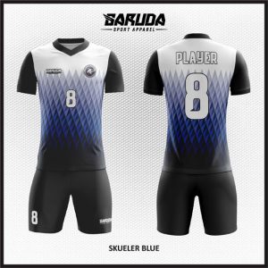 Desain Jersey  Futsal Printing Skueler-Blue Tampilan Keren