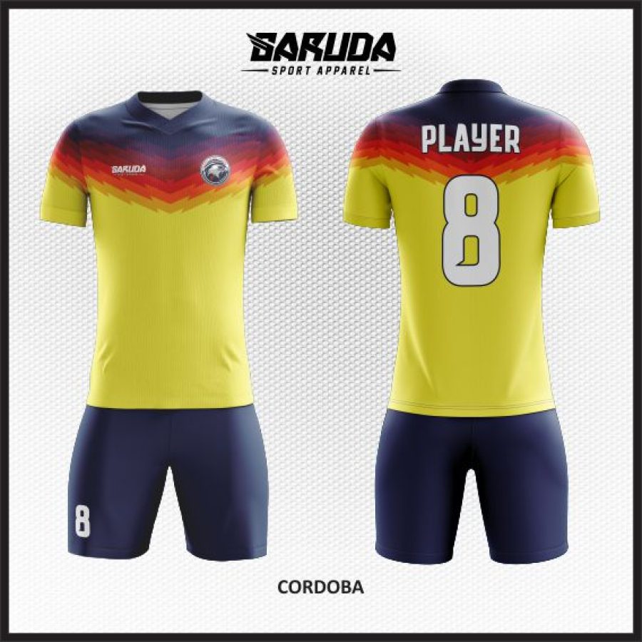 Desain Kaos Jersey Code Cordoba Dominan Warna Kuning
