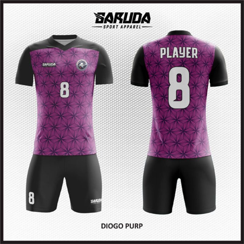 Desain Kostum Jersey Code Diogo Purp Warna Ungu Gambar Bintang Segi Enam