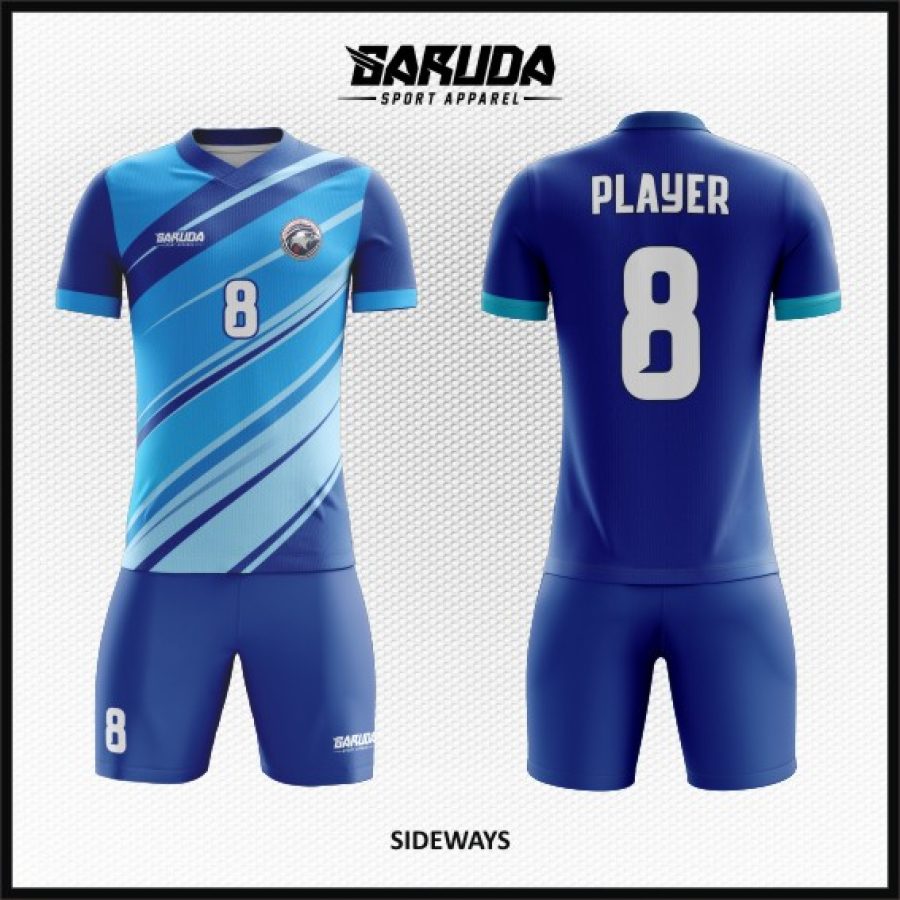 Desain Kostum Jersey Terbaru Sideways Tampil Berkelas Dengan Warna Biru