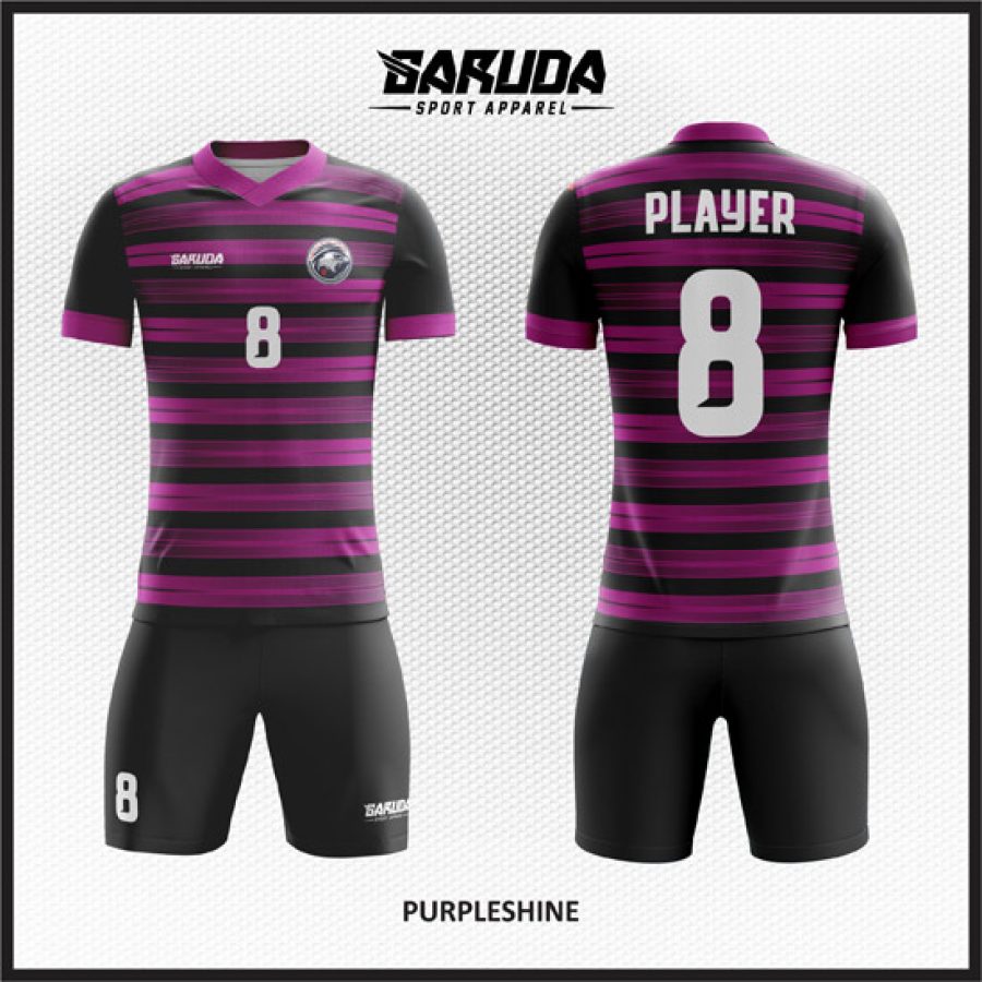 Desain Jersey Kode Purpleshine Warna Hitam Gradasi Ungu