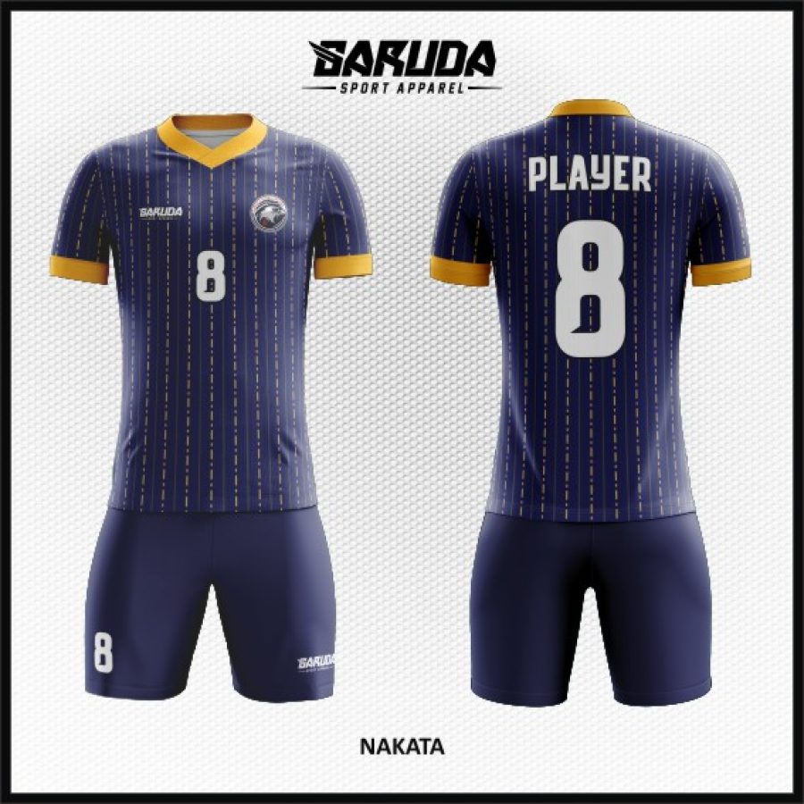 Desain Jersey Code Nakata Dongker Kuning Kunyit Motif Garis Putus