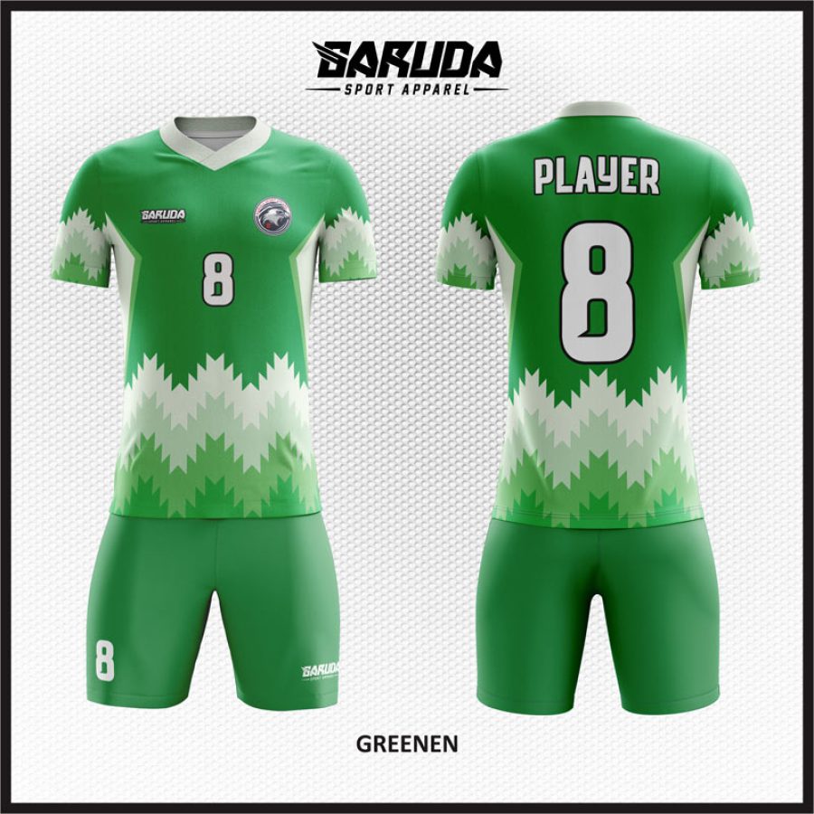 Model Desain Jersey Code Greenen Warna Hijau Tampil Klasik