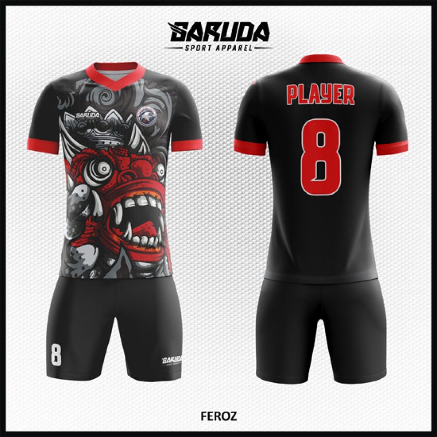 Desain Baju Jersey Code Feroz Gambar Barong yang Galak