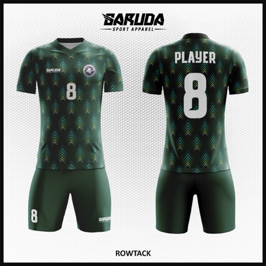 Desain Kostum Jersey Code Rowtack Warna Hijau Army