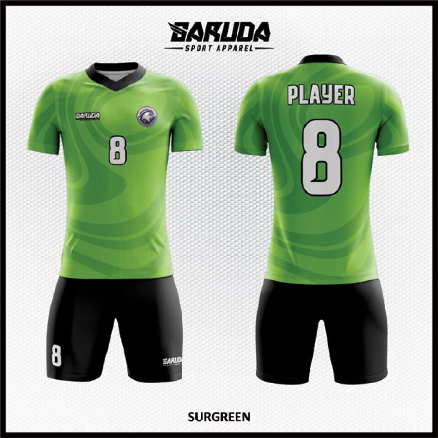 Desain Kostum Jersey Code Surgreen Warna Hijau yang Sederhana dan Kalem