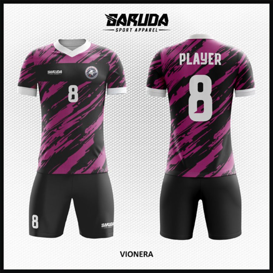 Desain Seragam Jersey Code Vionera Warna Hitam Ungu