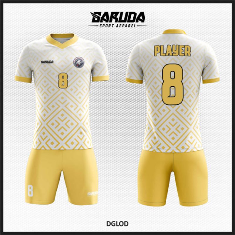 Model Desain Jersey Code Dglod yang Elegan dan Simple Warna Kuning Putih