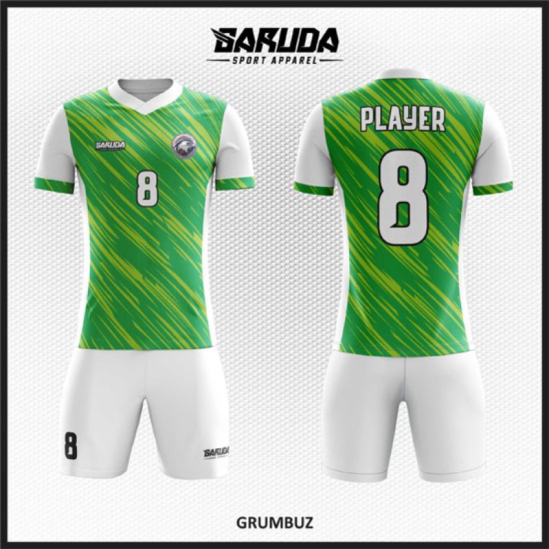 Desain Kaos Jersey Warna Hijau Putih Code Grumbuz
