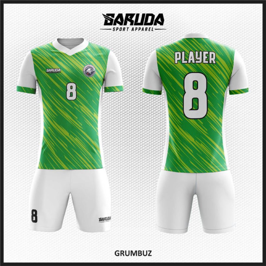 Desain Kaos Jersey Warna Hijau Putih Code Grumbuz