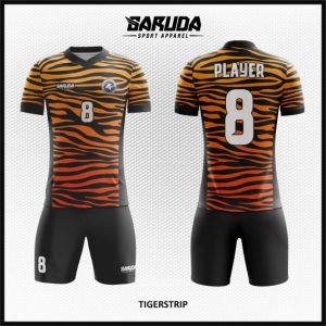 Desain Seragam Sepakbola Printing Tigerstrip Motif Belang Macan