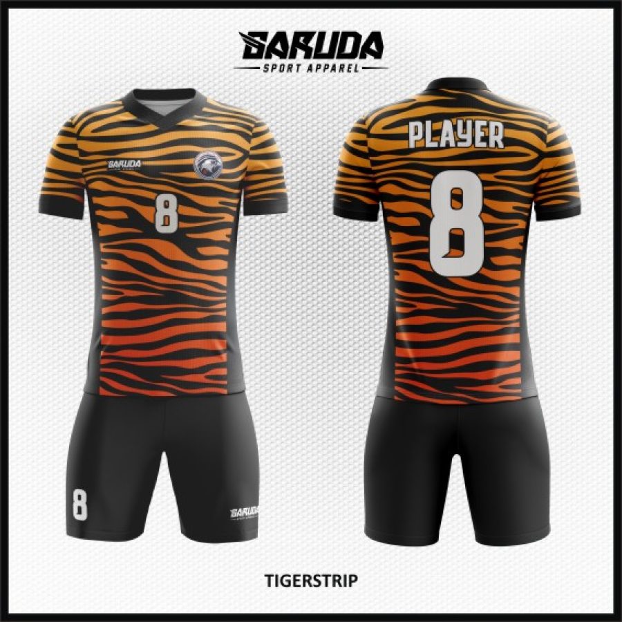 Model Desain Seragam Jersey Tigerstrip Motif Belang Macan