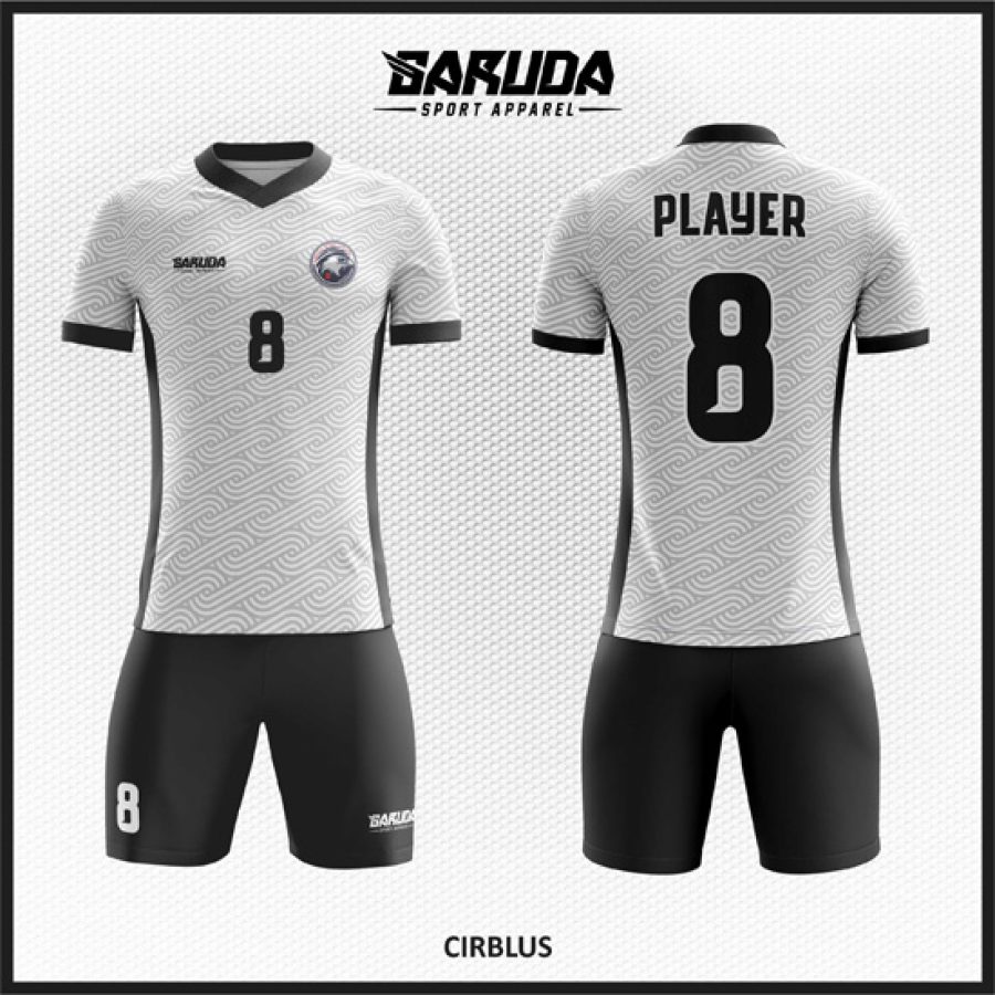 Desain Kaos Jersey Code Cirblus Motif Batik Warna Abu Hitam Putih