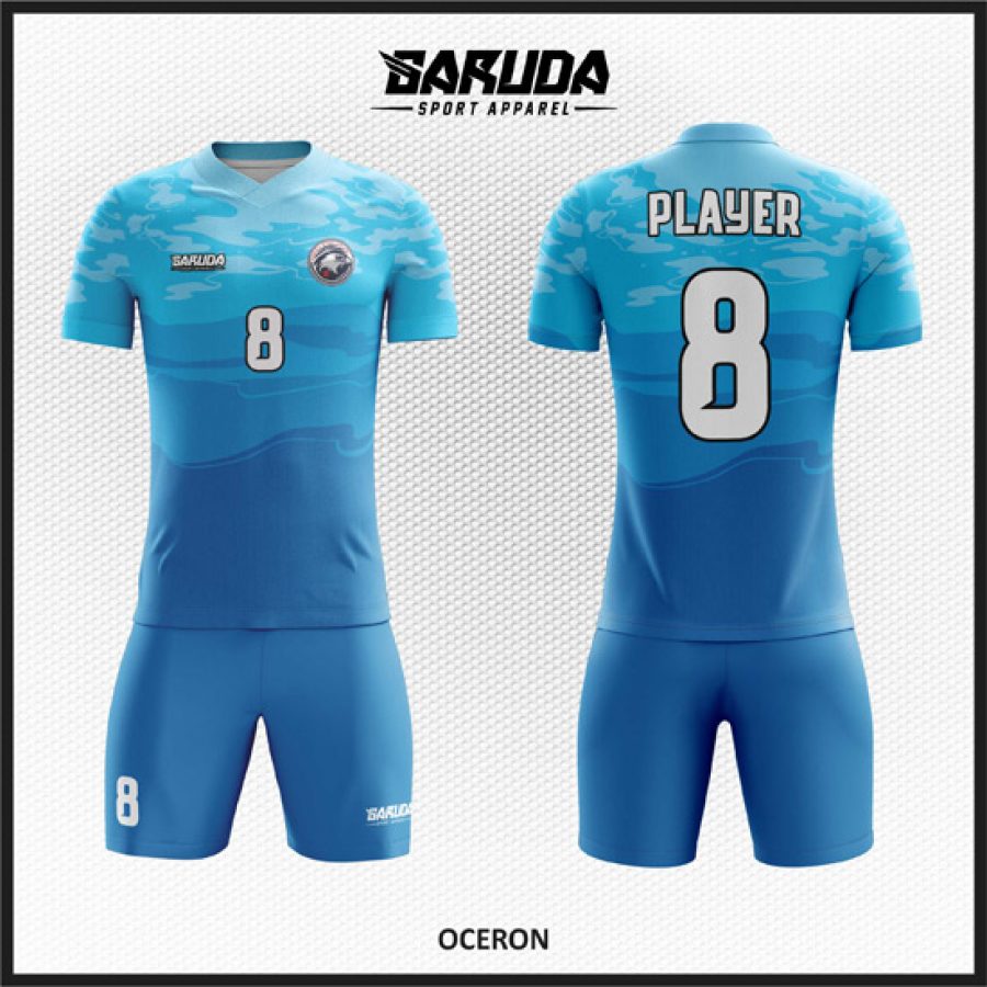 Desain Seragam Jersey Code Oceron Birunya Laut dan Langit yang Cool