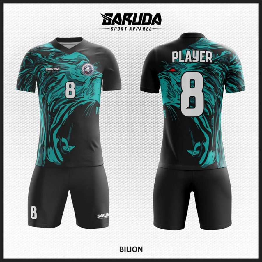Desain Kaos Jersey Code Bilion Gambar Singa yang Garang