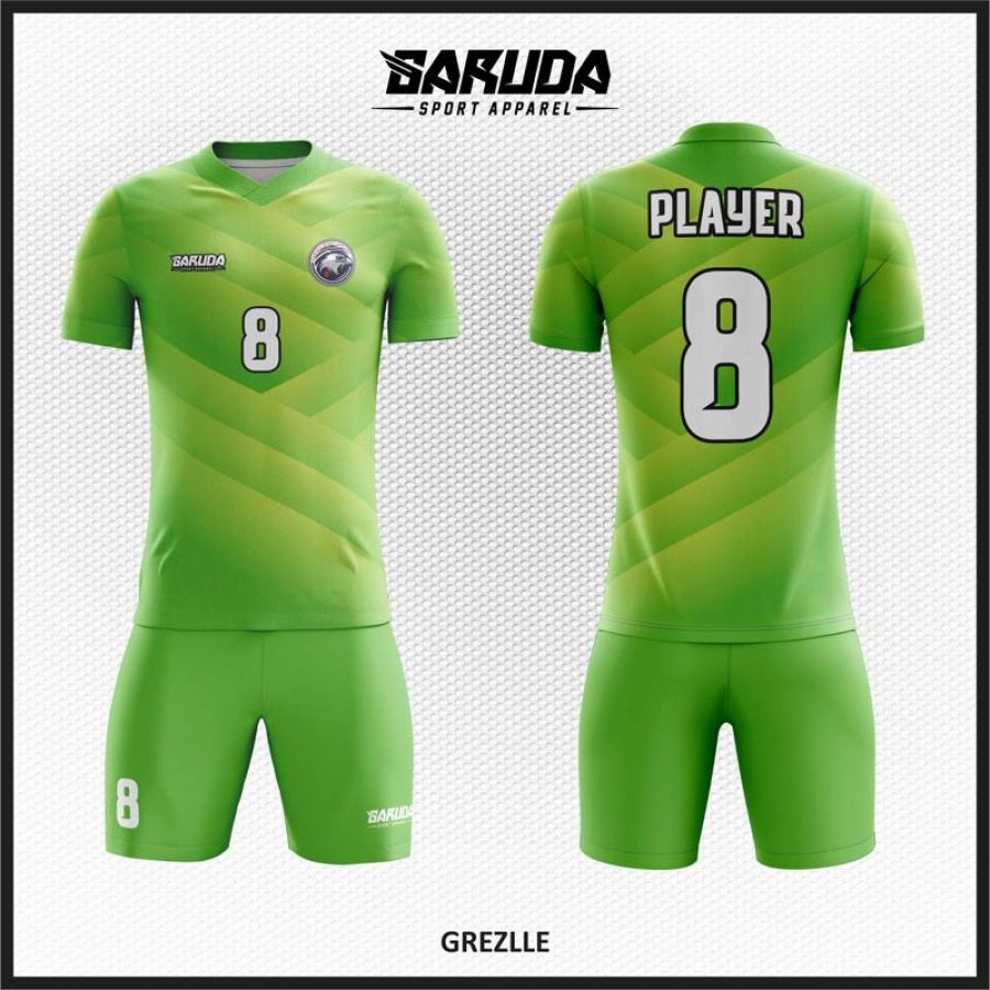 Desain Kostum Jersey Code Grezlle Hijau Gradasi Warna