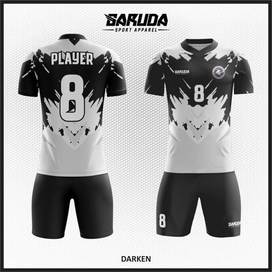 Desain Kaos Jersey Code Darken Warna Abu Hitam yang Menawan