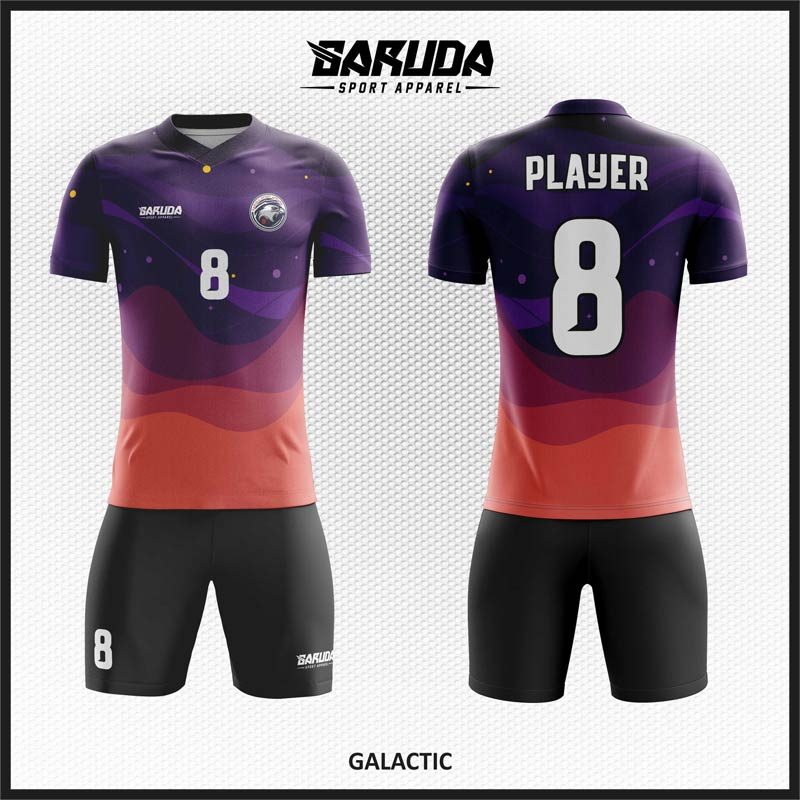 Desain Jersey Code Galactic Warna Ungu Motif Galaksi