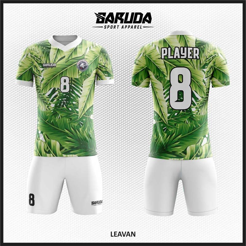 Desain Baju Jersey Code Leavan Motif Hijau Daun Yang Fresh