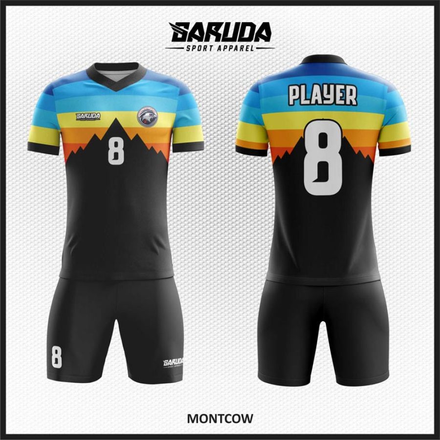 Desain Jersey Warna Hitam Code Montcow Gambar Siluet Candi