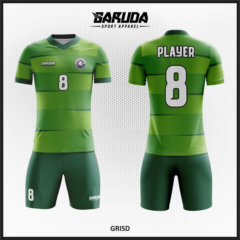 Desain Jersey Code Grisd Gradasi Warna Hijau Simple dan Keren