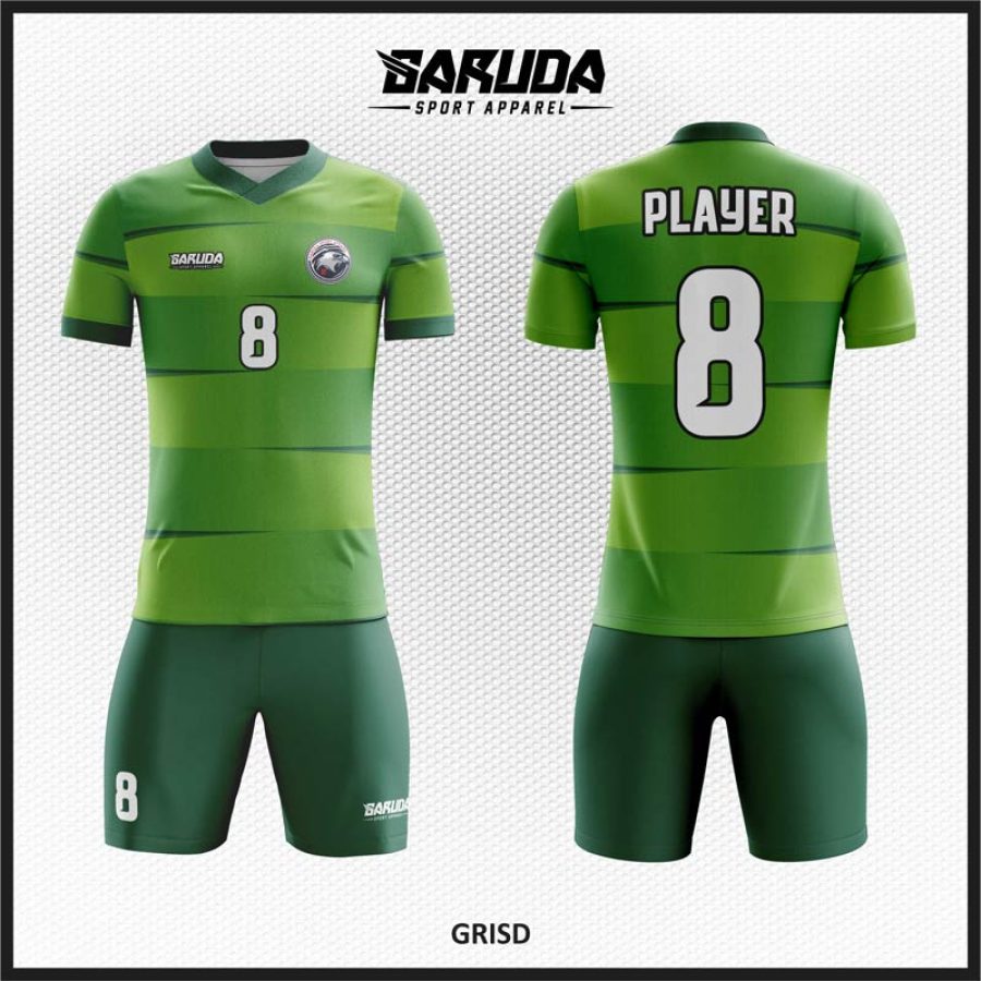 Desain Jersey Code Grisd Gradasi Warna Hijau Simple dan Keren