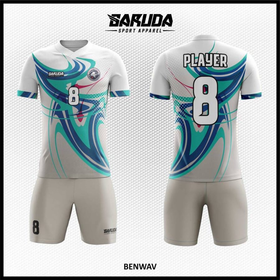 Desain Seragam Jersey Code Benway Warna Putih yang Apik