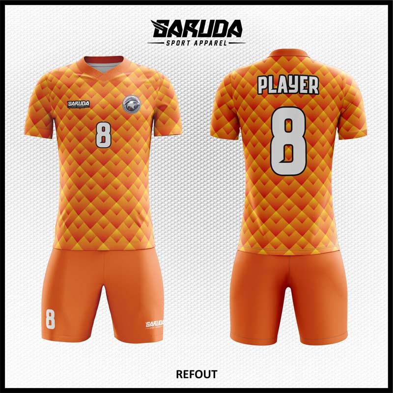 Desain Kaos Jersey Code Refout Warna Gradasi Oranye