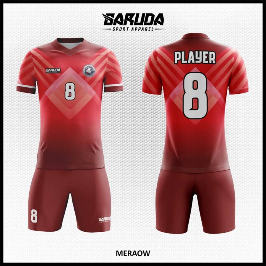 Desain Kaos Jersey Code Meraow Merah Maroon Gradasi Warna