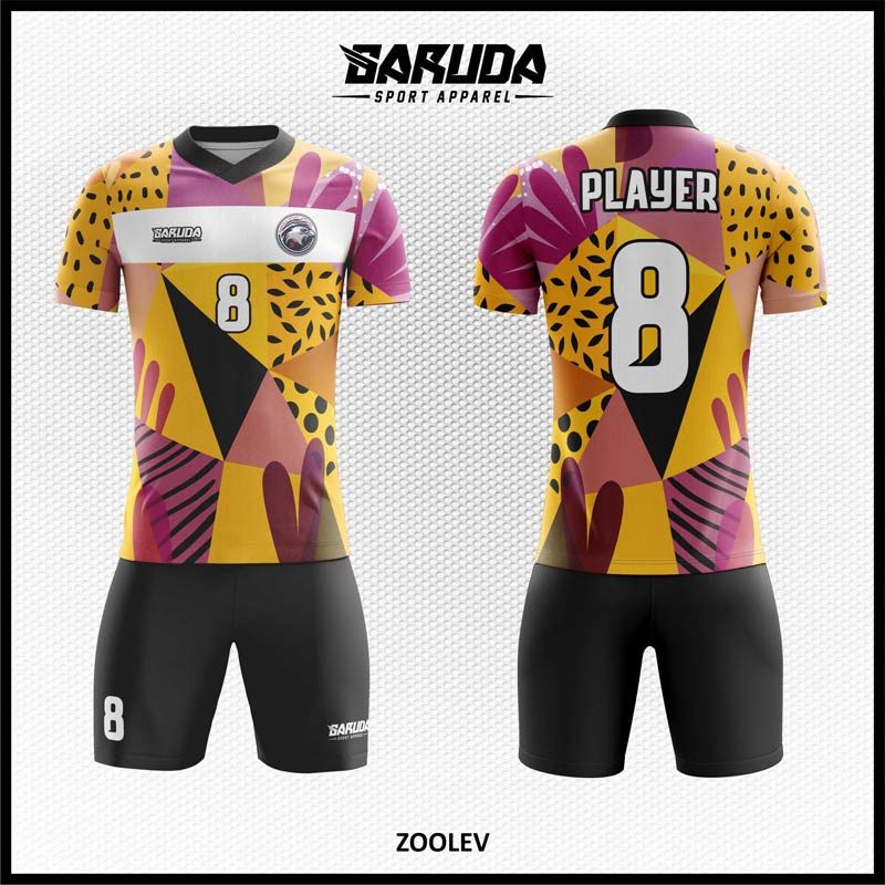 Desain Kaos Jersey Code Zoolev Warna Kuning Hitam Ungu