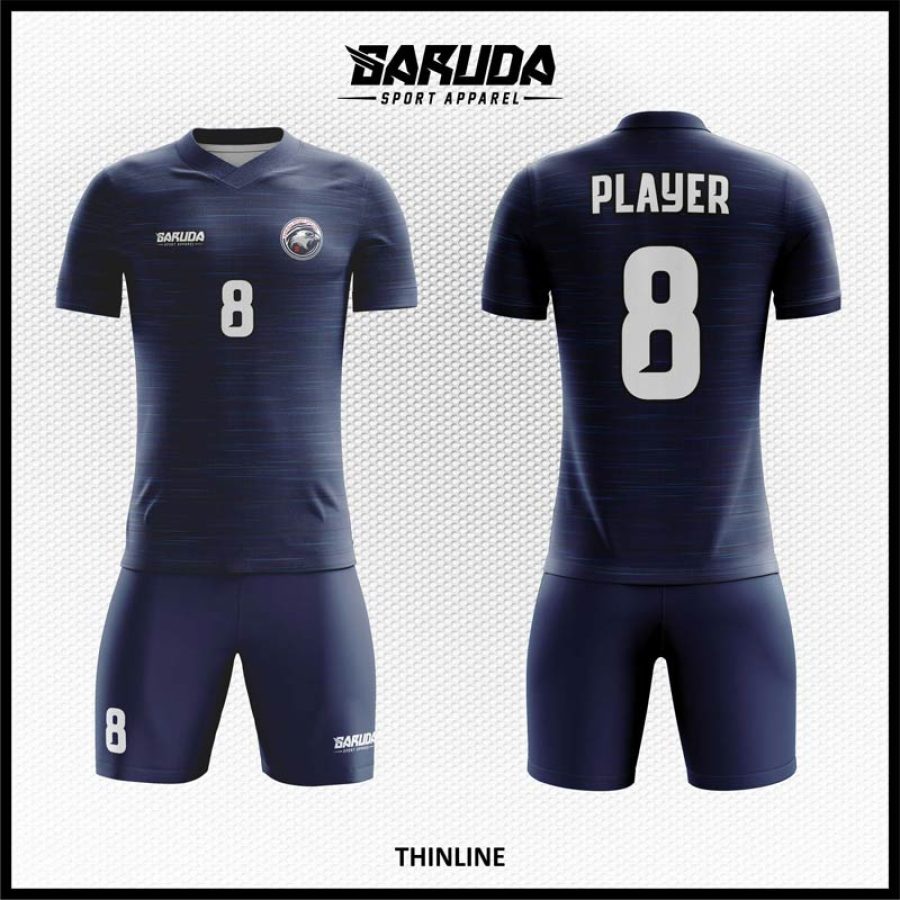 Desain Jersey Code Thinline Warna Biru Dongker yang Minimalis