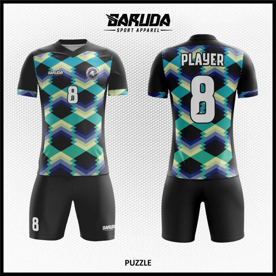 Desain Jersey Motif Tiga Dimensi yang Menarik Code Puzzle