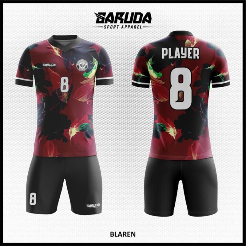 Desain Kaos Jersey Code Blaren Motif Bulu yang Indah