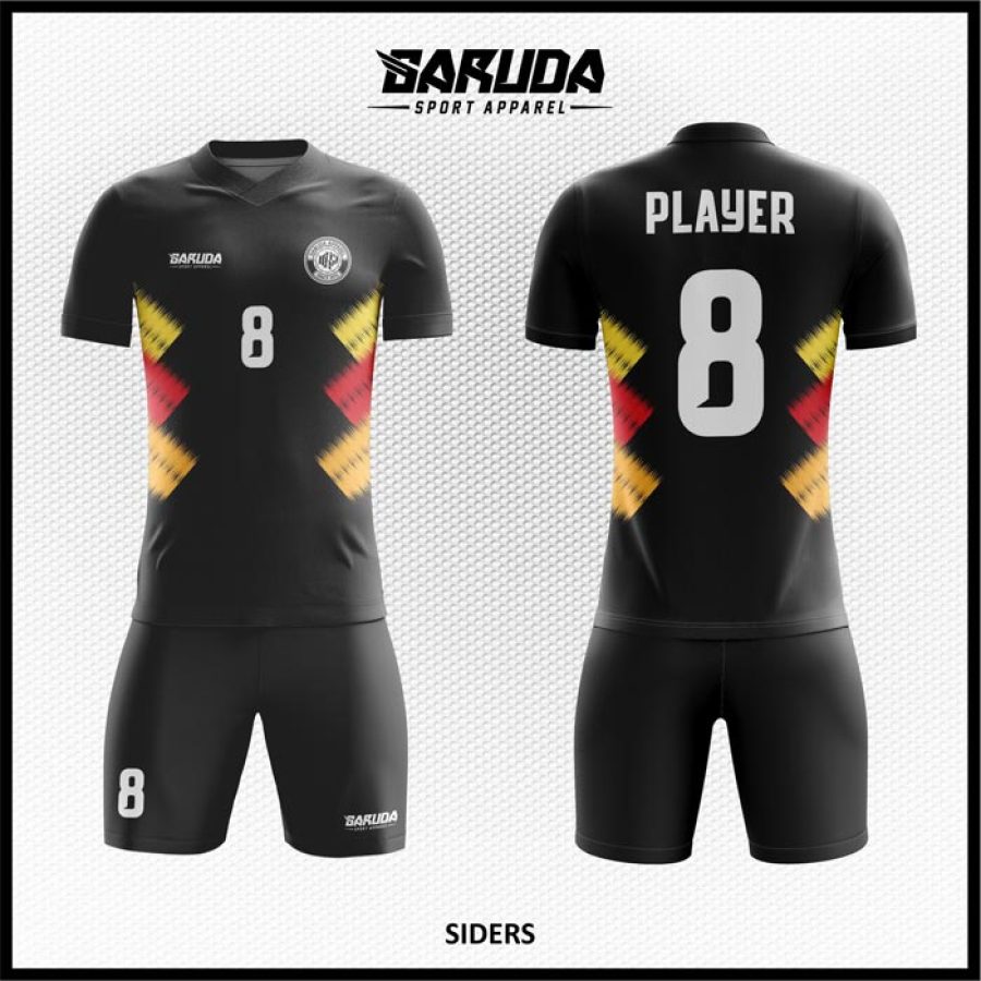 Desain Jersey Code Siders Warna Hitam Minimalis dan Sederhana