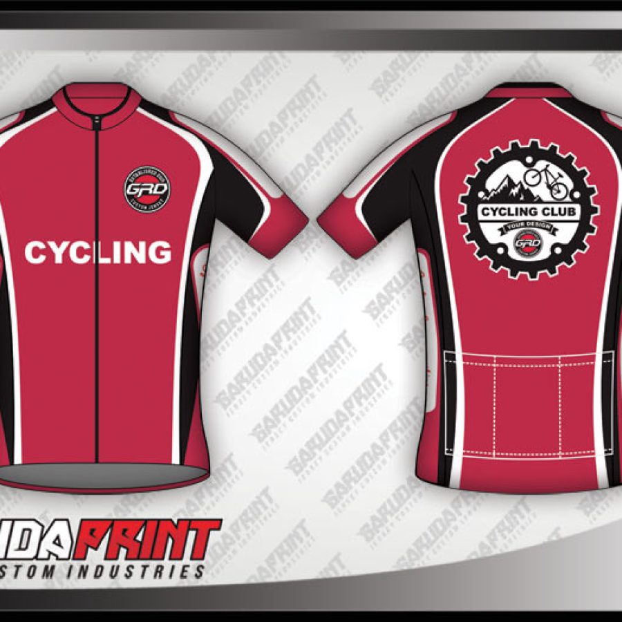 Desain Jersey Sepeda Road Bike Monza Warna Merah Hati