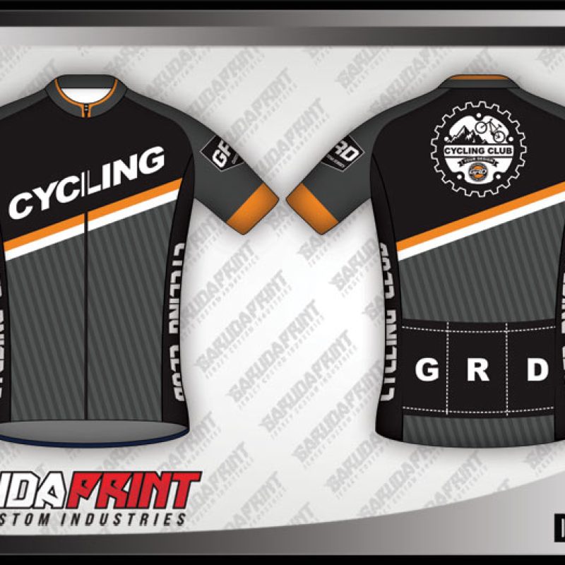 Desain Baju Sepeda Gowes Diagline Warna Hitam Abu-Abu Keren Banget
