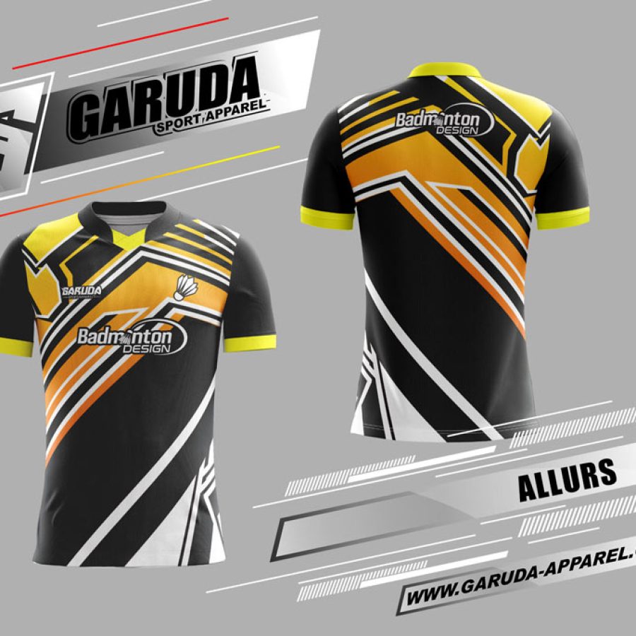 Jersey Badminton Code Allurs Warna Hitam Kuning yang Keren