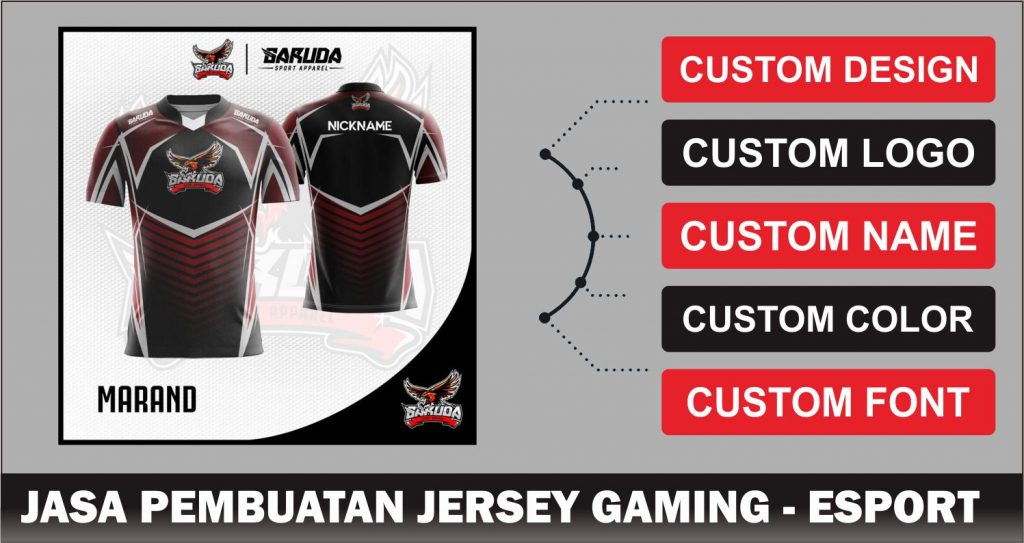 Bikin Jersey Gaming, Pembuatan Baju Esport Desain Suka-Suka