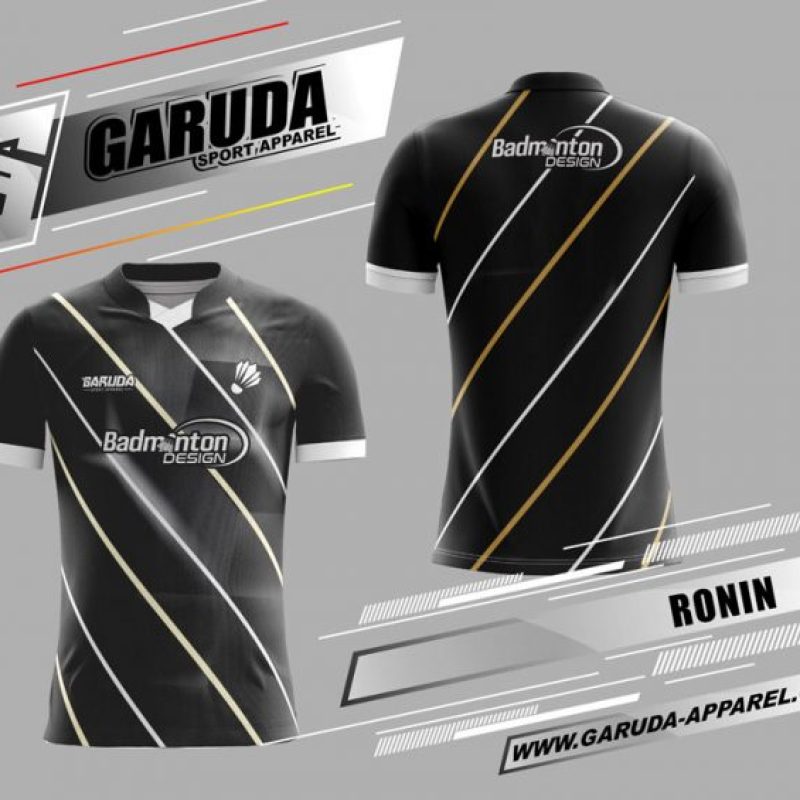 Baju Badminton Ronin Warna Hitam Minimalis Paling Kece